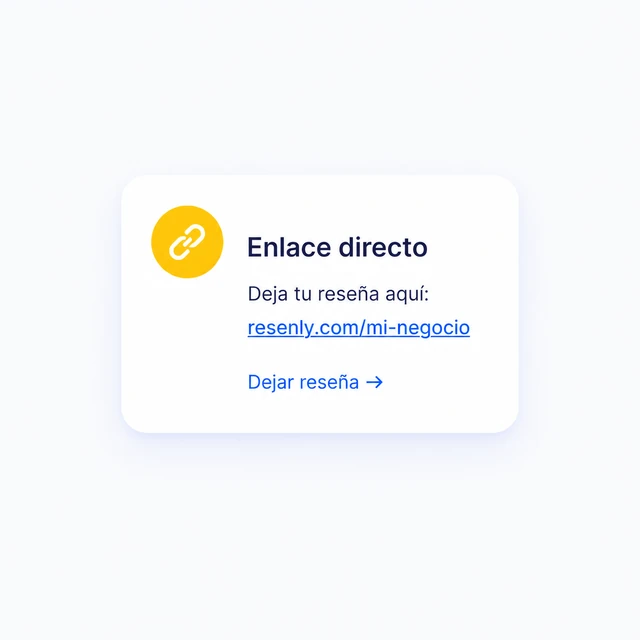 Tarjeta de solicitud de reseña por WhatsApp
